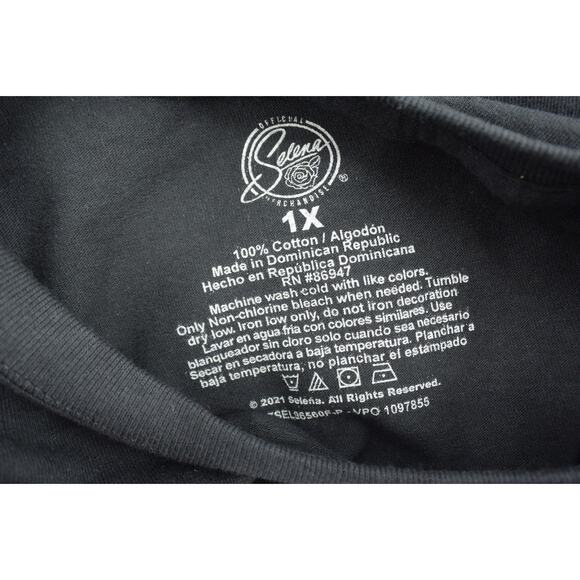 Selena Official Merchandise Black Graphic Crew Neck T-Shirt Plus Size 1X - Picture 5 of 5